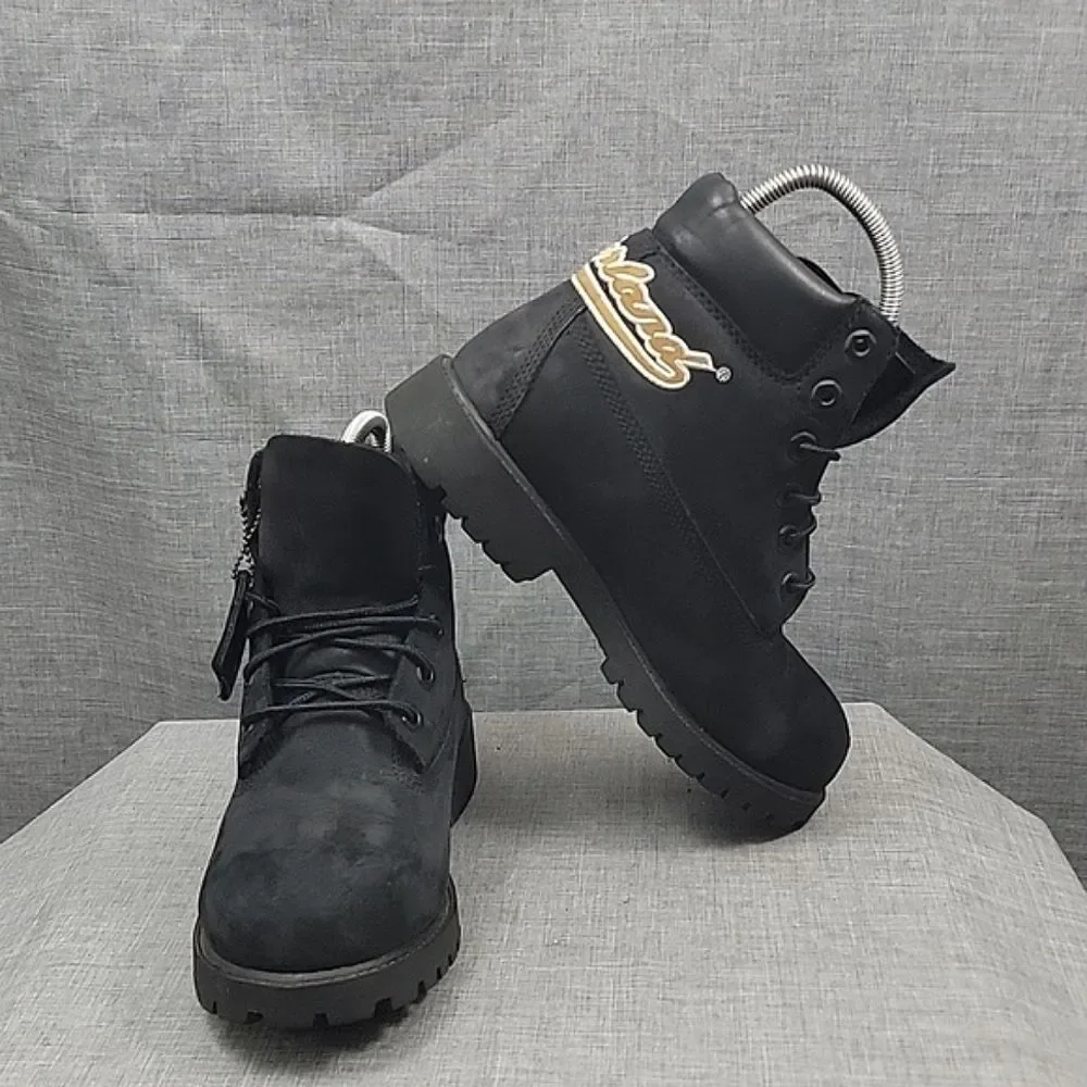 TIMBERLAND Kid's Heel Stitched Emblem Leather Boots 6